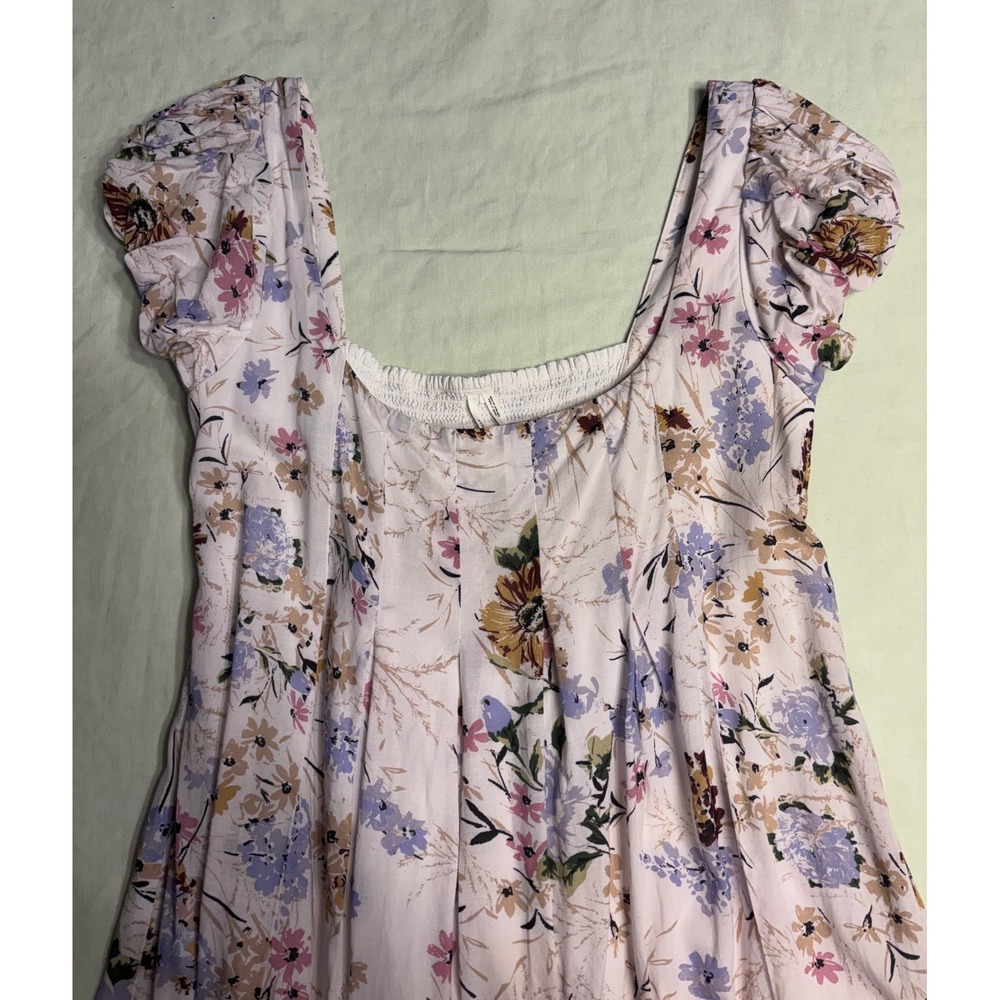 Anthropologie Floral Tiered Cap-Sleeve Midi Dress - SIZE XS Petite - Picture 5 of 16